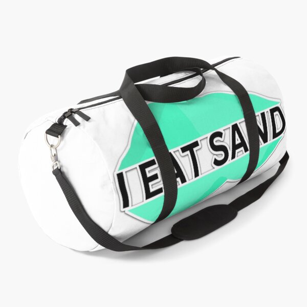 Item preview, I Eat Sand Beach Quote Meme Teal Black designed and sold by IHeartArts.
