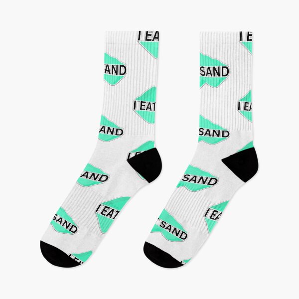 Item preview, I Eat Sand Beach Quote Meme Teal Black designed and sold by IHeartArts.