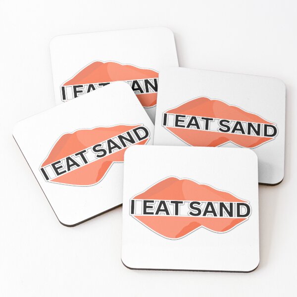 Item preview,  I Eat Sand Beach Quote Meme Red Orange Black designed and sold by IHeartArts.