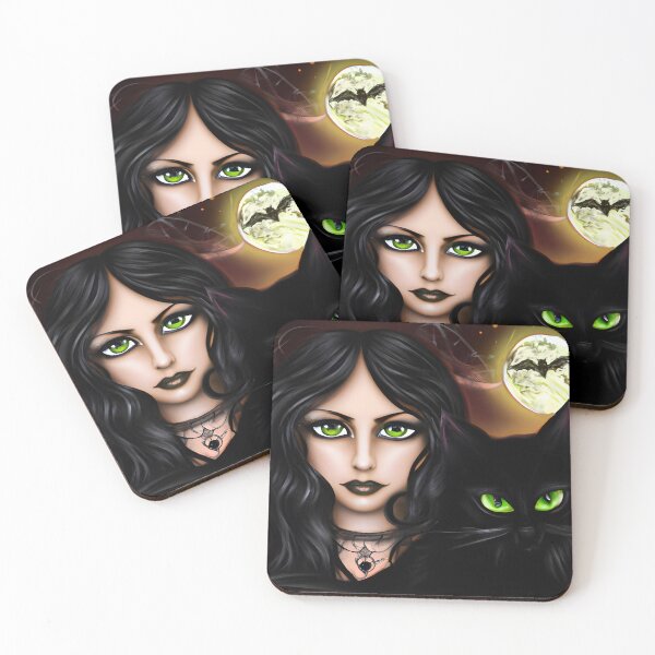 Item preview, A Witch and Her Cat in the Full Moon designed and sold by AuroraSpringer.