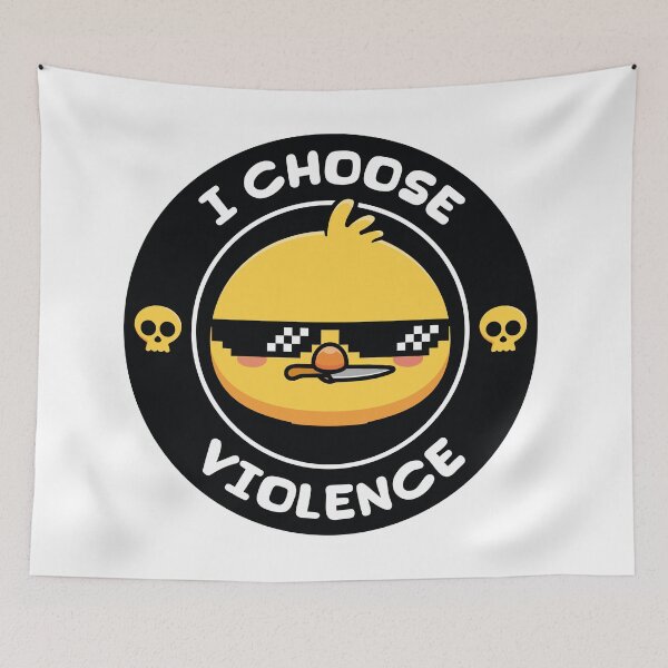 Item preview, I choose violence funny duck by BENSEMOUM designed and sold by bensemoum.