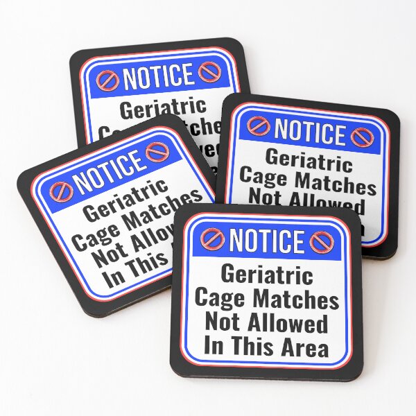Item preview, NOTICE:  Geriatric Cage Matches Not Allowed In This Area - funny warning signs designed and sold by DesignsFromTW-S.