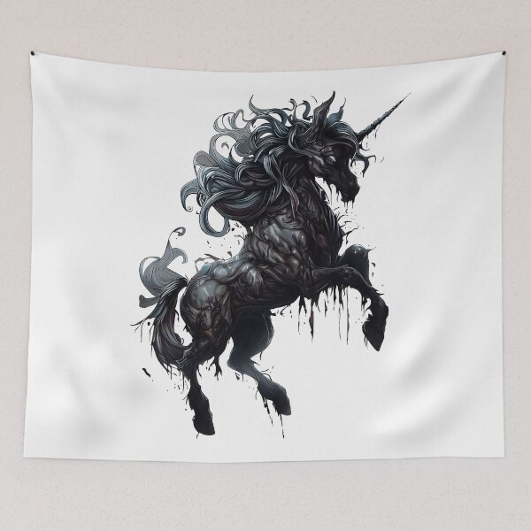 Item preview, Spooky dark unicorn designed and sold by TomFrontierArt.