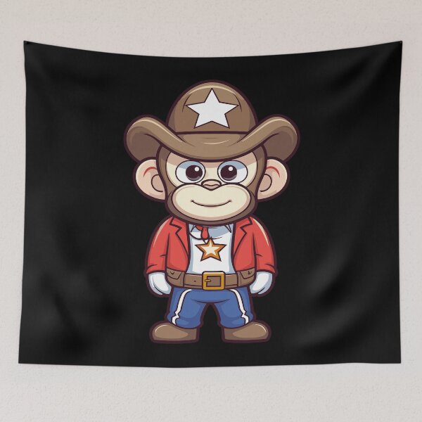 Item preview, kawaii sheriff monkey designed and sold by FurFashion.