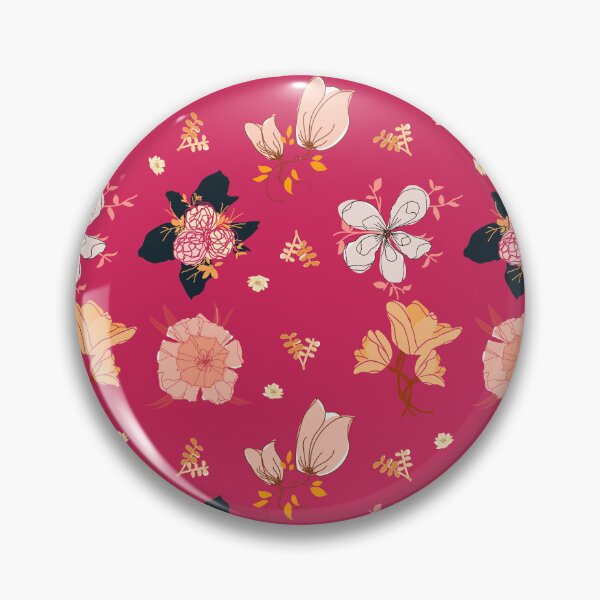 Item preview, Cottagecore Flowers on Fuchsia Background designed and sold by Haunted Moon.
