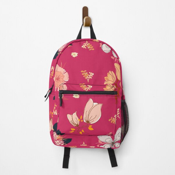 Item preview, Cottagecore Flowers on Fuchsia Background designed and sold by Haunted Moon.