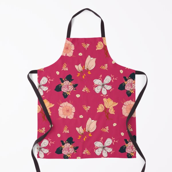 Item preview, Cottagecore Flowers on Fuchsia Background designed and sold by Haunted Moon.