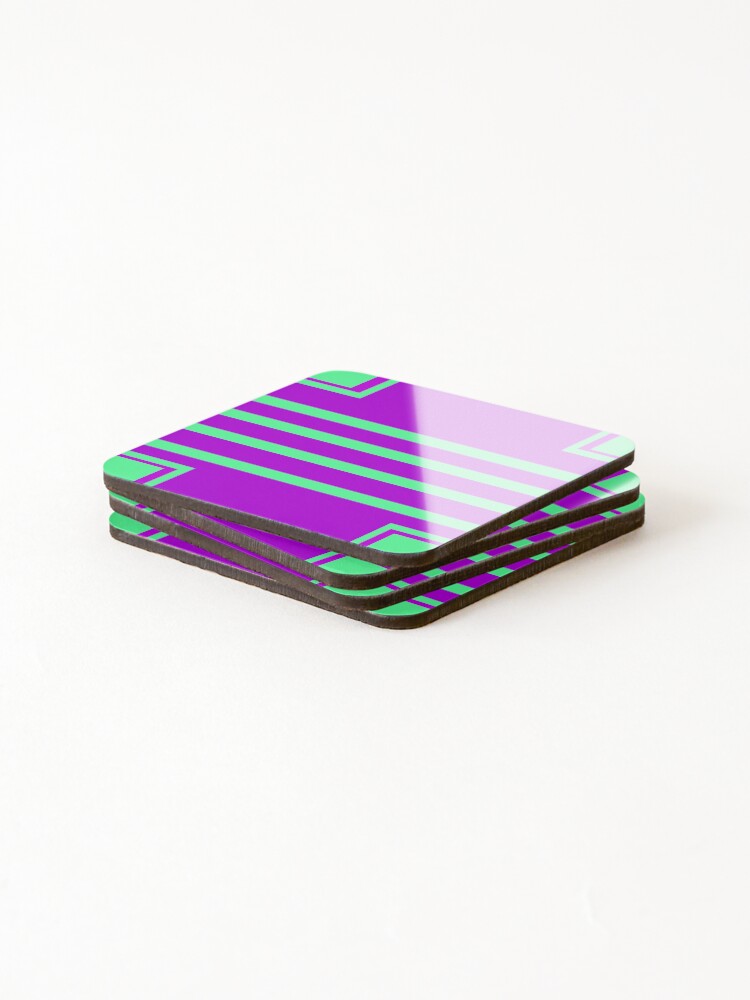 Thumbnail 4 of 5, Coasters (Set of 4), Purple Racers designed and sold by PrettyViews.