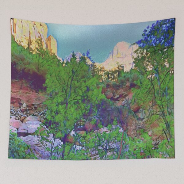 Item preview, MAJESTIC MOUNTAINS ABOVE THE LEAVES  designed and sold by ArtbyRolleen.