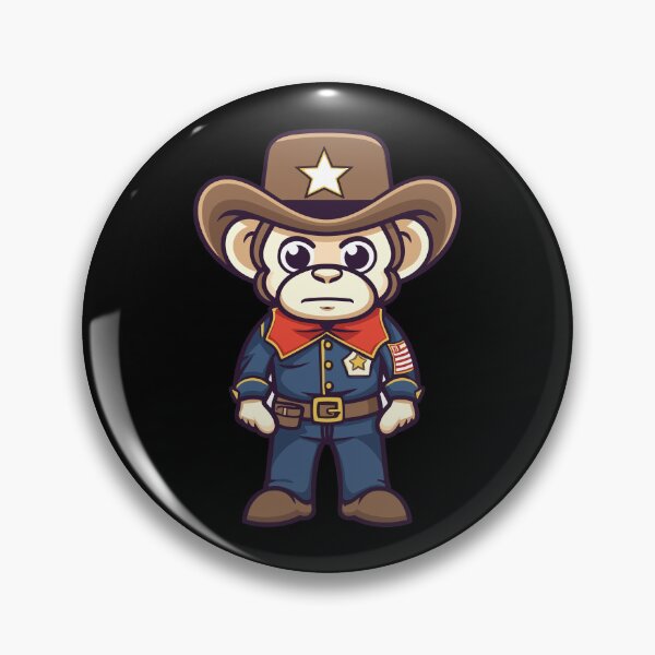 Item preview, kawaii sheriff monkey designed and sold by FurFashion.