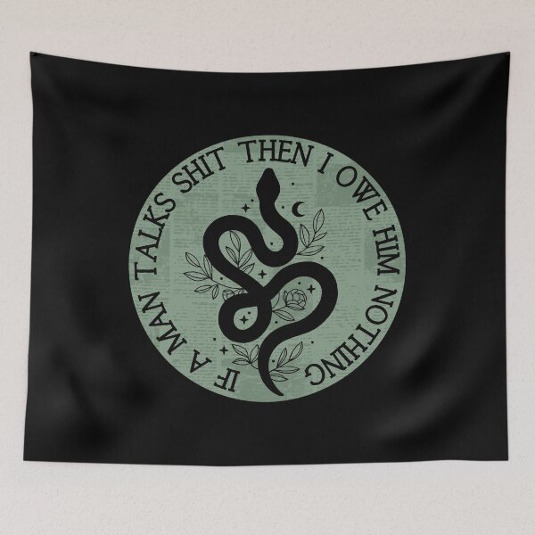 Item preview, If a Man Talks Shit Then I Owe Him Nothing Snake Lyrics designed and sold by doria-photos.