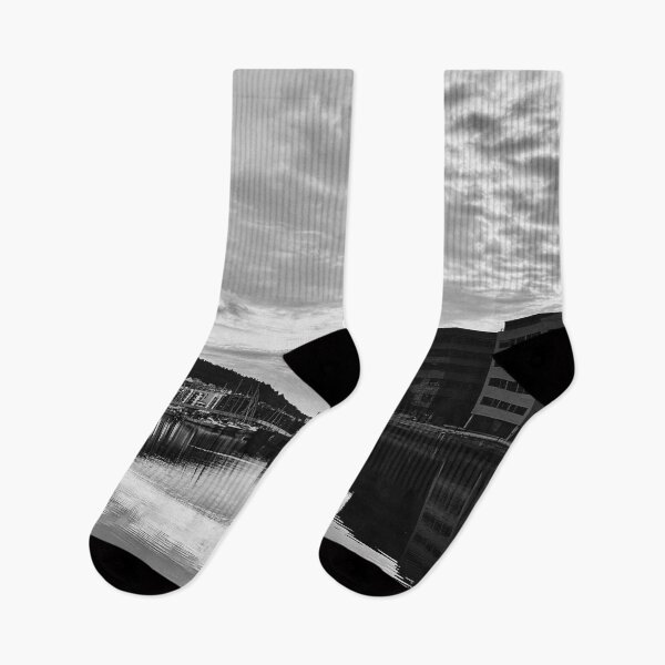 Item preview, City on the Pier Black and White designed and sold by Pamela Storch.