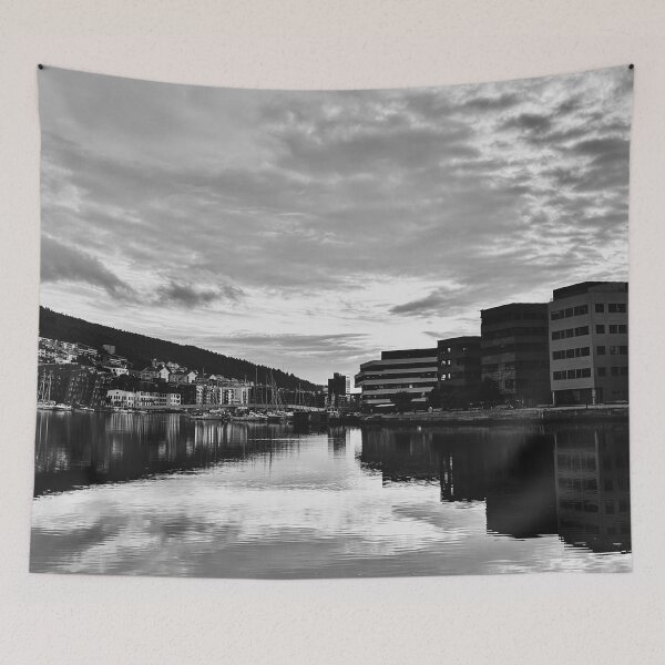 Item preview, City on the Pier Black and White designed and sold by Pamela Storch.