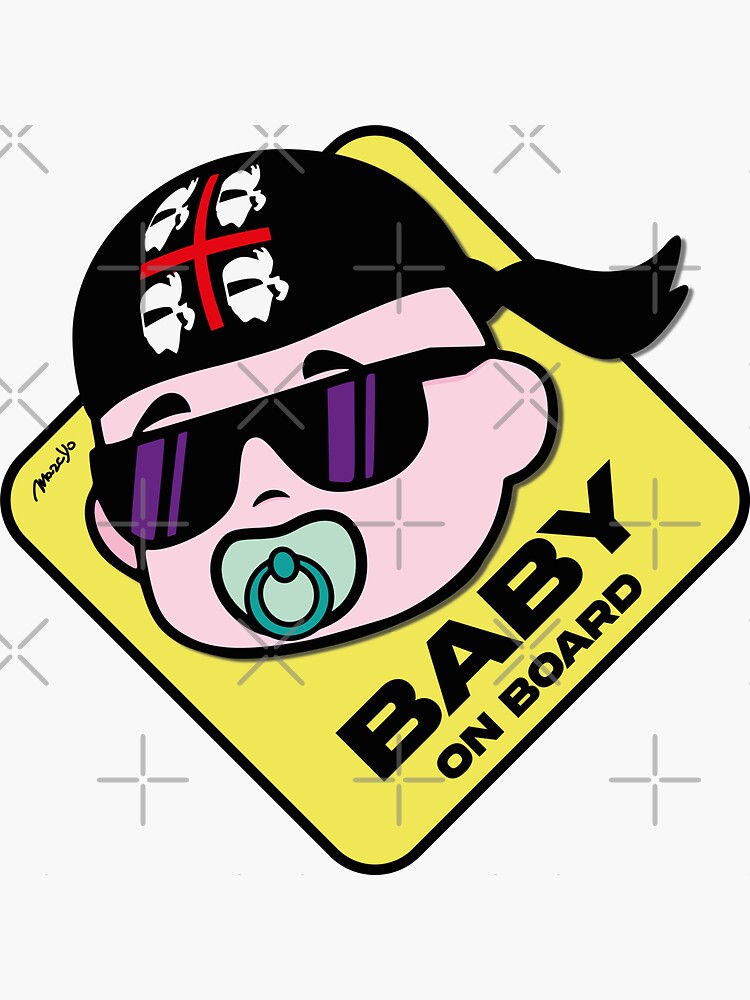 Bimbo sardo a Bordo Sticker for Sale by marcYoCreations