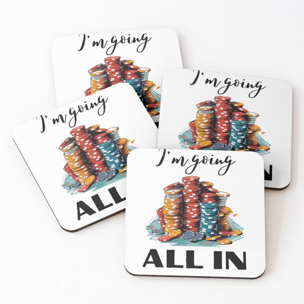 Item preview, I'm going all in! colorful poker chips design black text designed and sold by happy-roars.