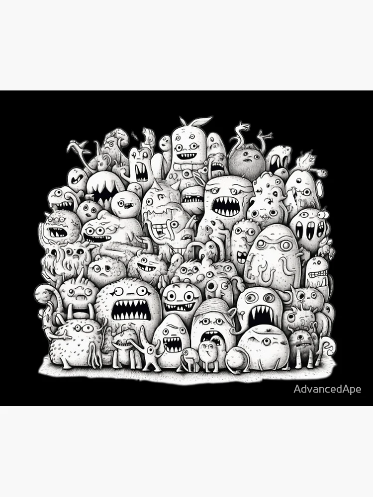 Thumbnail 5 of 5, Mouse Pad, Monster Stack designed and sold by AdvancedApe.