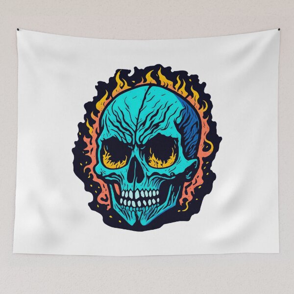 Item preview, Blazing Skull Awaken Passion in Your Collection with this Mystical Illustration designed and sold by EnzoGatti.