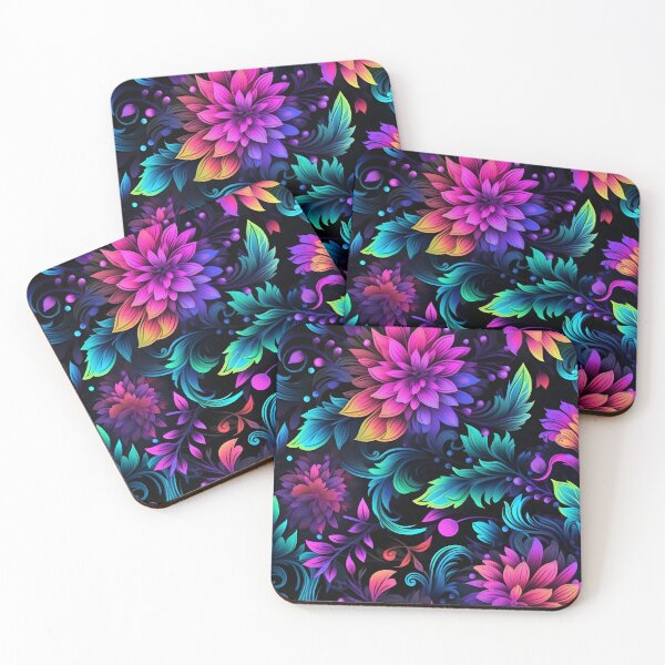 Item preview, "Pattern of Neon Floral Flower" designed and sold by Art-Vortex-fr.