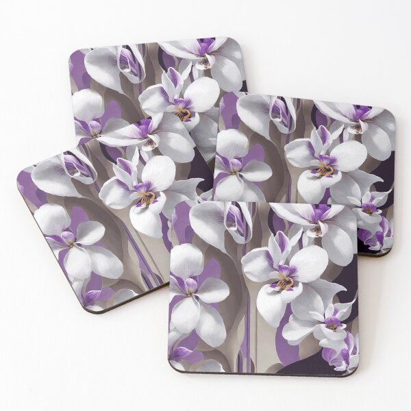 Item preview, Purple and white flowers designed and sold by ArtfullMinds.