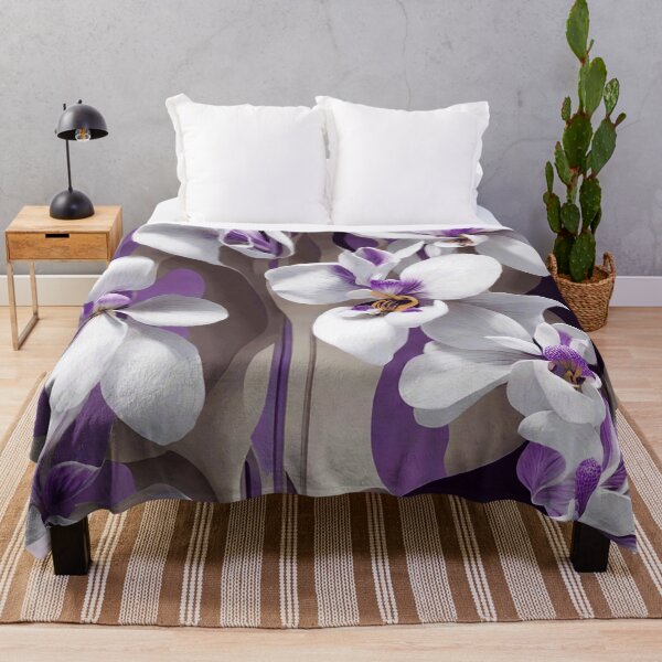 Item preview, Purple and white flowers designed and sold by ArtfullMinds.