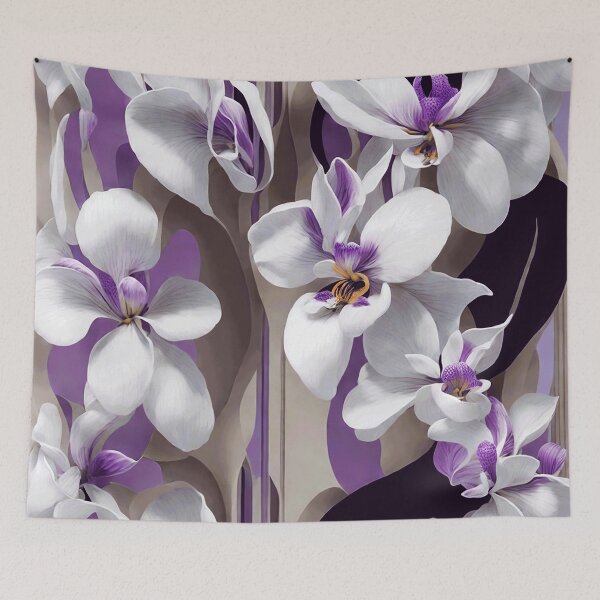 Item preview, Purple and white flowers designed and sold by ArtfullMinds.