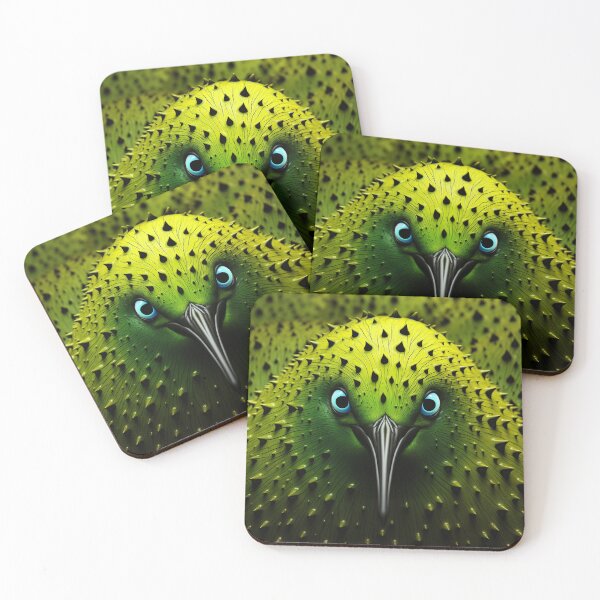 Item preview, Fantasy Kiwi Bird in vibrant green colors. designed and sold by Devilscrib Design.