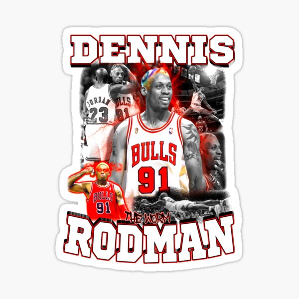 DENNIS RODMAN / THE PINK WORM - Dennis Rodman Pink Hair - Sticker