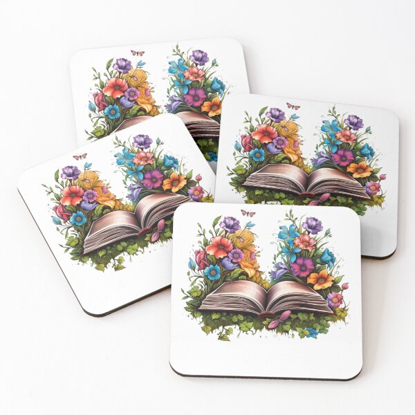 Item preview, Open Book with Wild Flowers Book Aesthetic designed and sold by ArtFromBeyond.