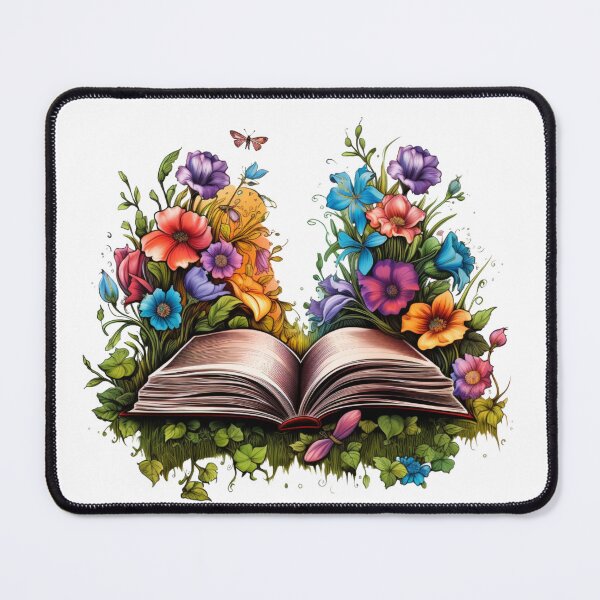 Item preview, Open Book with Wild Flowers Book Aesthetic designed and sold by ArtFromBeyond.