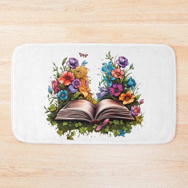 Item preview, Open Book with Wild Flowers Book Aesthetic designed and sold by ArtFromBeyond.