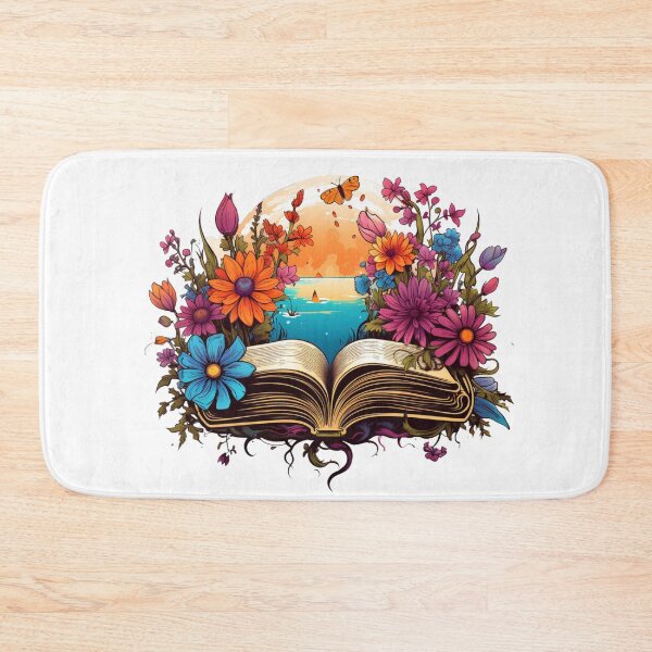 Item preview, Open Book with Wild Flowers Book Aesthetic designed and sold by ArtFromBeyond.