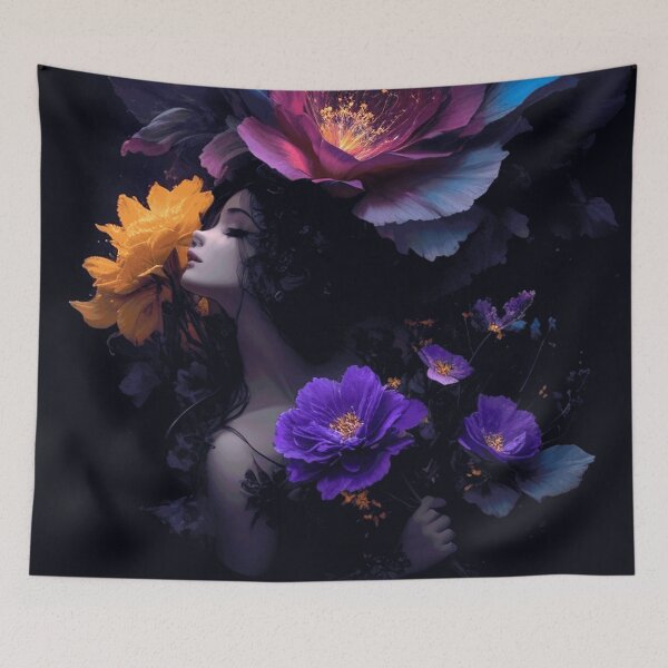 Item preview, Flow flowers lady designed and sold by ArtfullMinds.