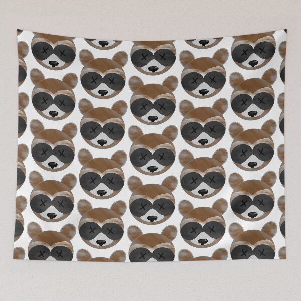 Item preview, Knocked Out Raccoon Emoji designed and sold by m2inspiration.