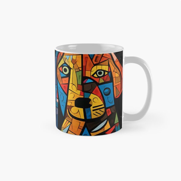 Item preview, Geometric Canine - Abstract Cubist Dog Artwork designed and sold by RokaaShop.