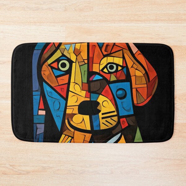 Item preview, Geometric Canine - Abstract Cubist Dog Artwork designed and sold by RokaaShop.