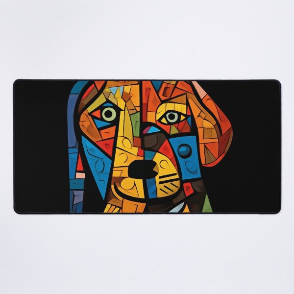 Item preview, Geometric Canine - Abstract Cubist Dog Artwork designed and sold by RokaaShop.