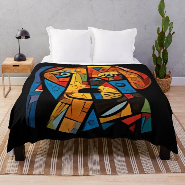 Item preview, Geometric Canine - Abstract Cubist Dog Artwork designed and sold by RokaaShop.