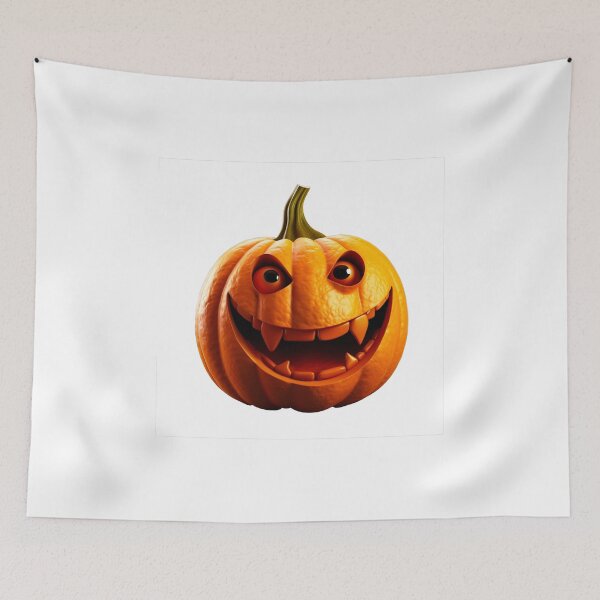 Item preview, Realistic pumpkin with eyes and teeth designed and sold by Arzu Abbas.
