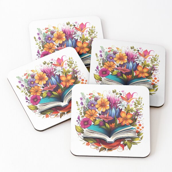Item preview, Open Book with Wild Flowers Book Aesthetic designed and sold by ArtFromBeyond.