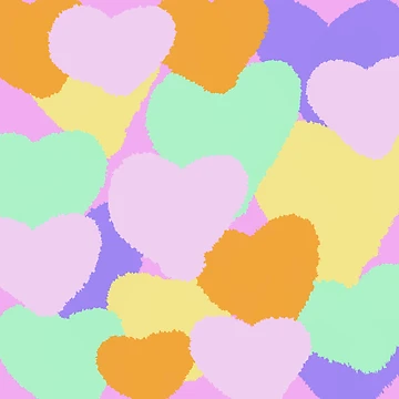 Artwork thumbnail, Pastel Candy Heartscape by CreativeCodeLLC