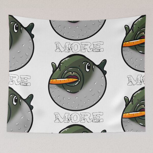 Item preview, Pufferfish Eating Carrot designed and sold by Studio-Pixel.