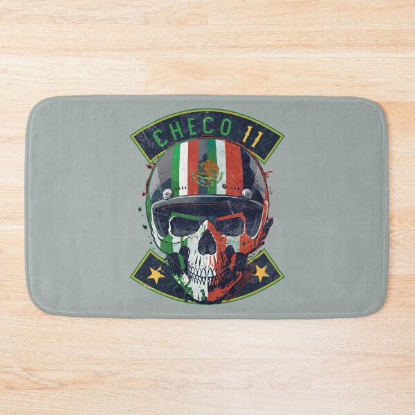 Item preview, Checo Perez Mexico Skull Race Helmet designed and sold by Numero14.