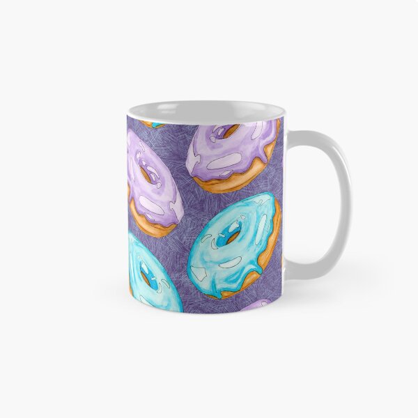 Item preview, Watercolor Donuts Chevron Pattern Purple and Blue Aqua  designed and sold by Sockstomistic.