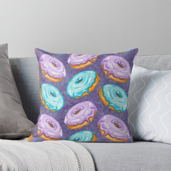 Item preview, Watercolor Donuts Chevron Pattern Purple and Blue Aqua  designed and sold by Sockstomistic.