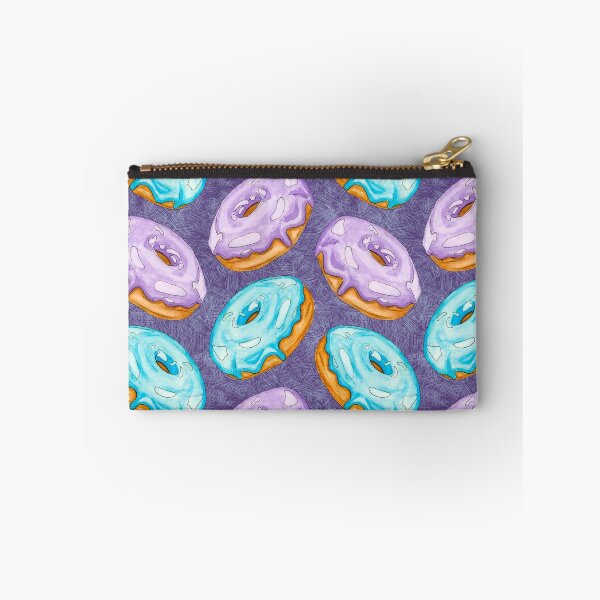 Item preview, Watercolor Donuts Chevron Pattern Purple and Blue Aqua  designed and sold by Sockstomistic.