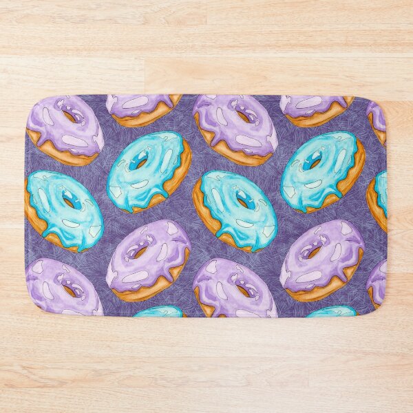 Item preview, Watercolor Donuts Chevron Pattern Purple and Blue Aqua  designed and sold by Sockstomistic.