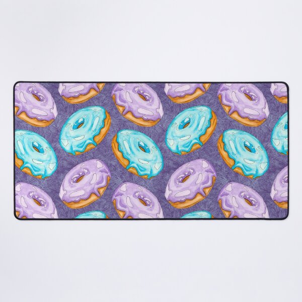 Item preview, Watercolor Donuts Chevron Pattern Purple and Blue Aqua  designed and sold by Sockstomistic.