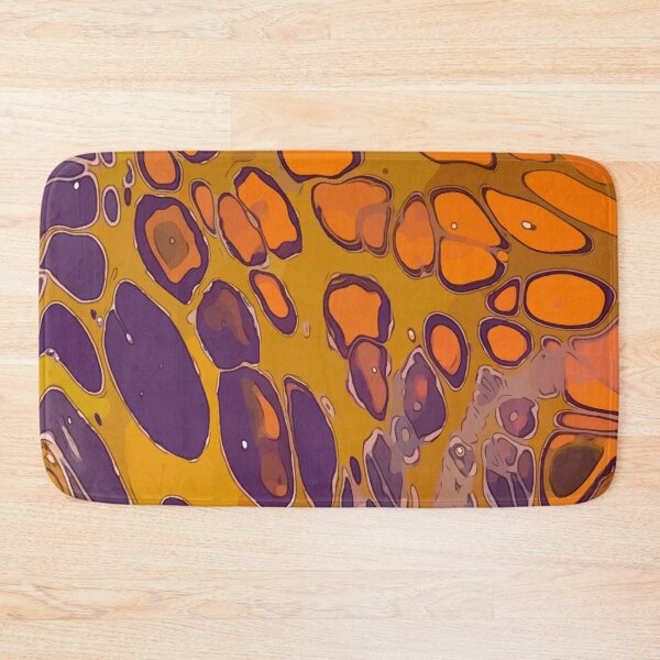 Item preview, Big Cells, Orange and Purple, Dirty Pour Acrylic Organic Pattern - WelshDesignsRB001 designed and sold by welshdesigns.