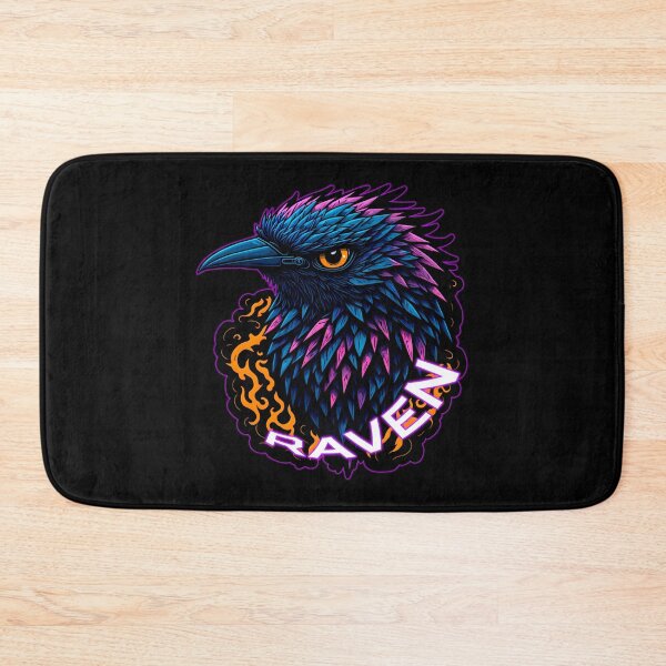 Item preview, Elegance of the Raven, A Mystical Symphony in Blue and Pink designed and sold by EnzoGatti.