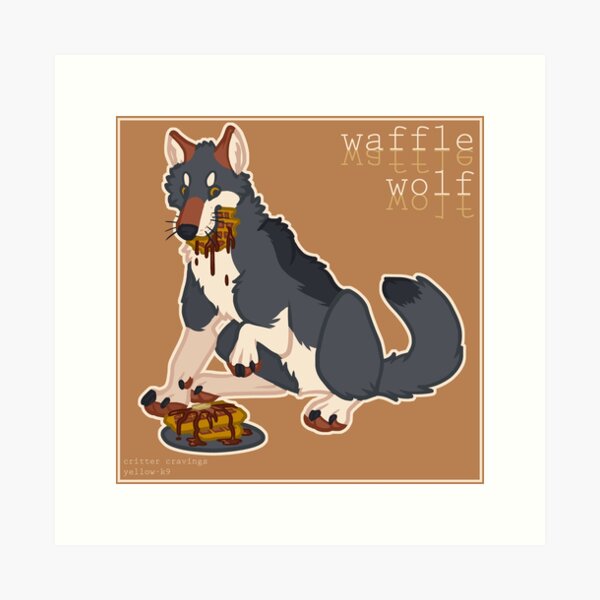 Waffle Wolf Art Print